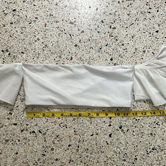 NWT Tularosa white Kimber bikini top off shoulder revolve resort small s - Picture 5 of 7